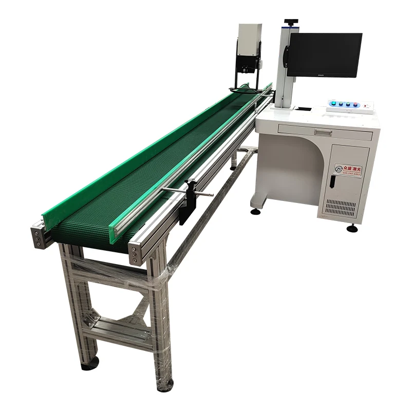 3w/5w/10w High productive  Automatic Visual Positioning UV Laser Marking Machine with Conveyor Belt