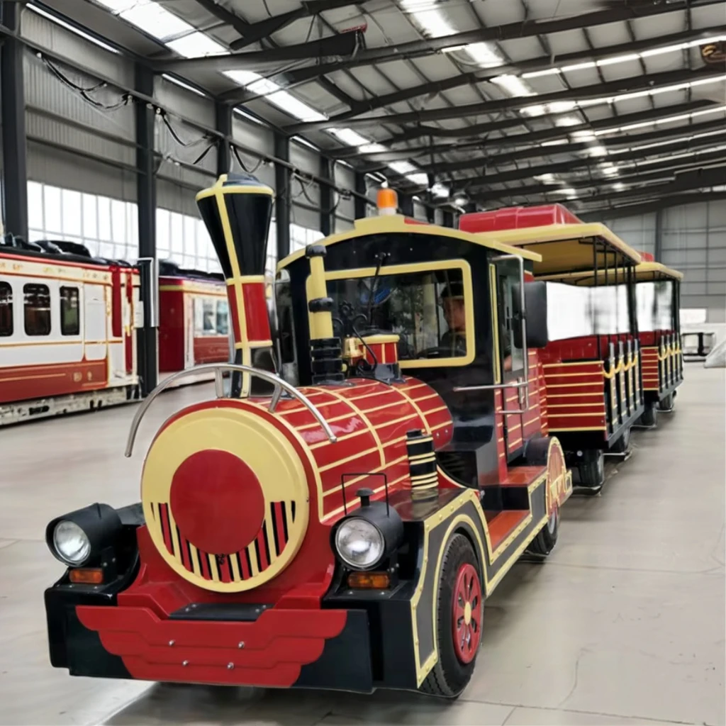 Sightseeing electric train amusement equipment factory, shopping mall, scenic area, park, large trackless electric tourist train