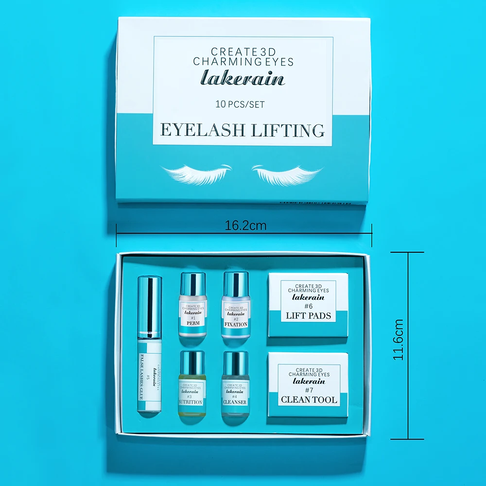Lakerain Perm Eyelash Set Cold Perm Eyelash Protein Simple Perm 10 Piece Set