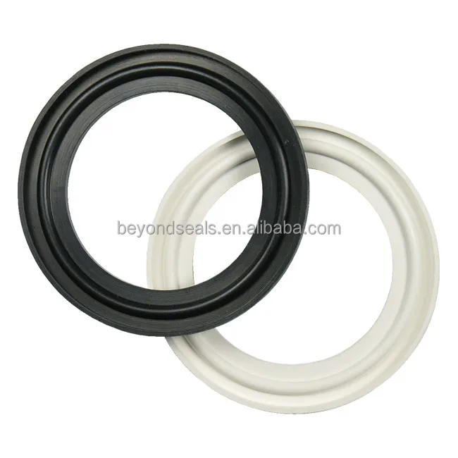 Customized Unflanged And Flanged Sanitary  Seals PTFE EPDM NBR Silicone Rubber FKM Tri Clamp gasket