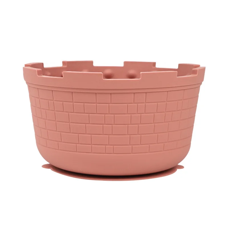 Hot-Selling Large 1L Silicone Slow Feeder Bowl Puppies 2-in-1 Adjustable Foldable Easy Clean Suction Cup Rounded Shape
