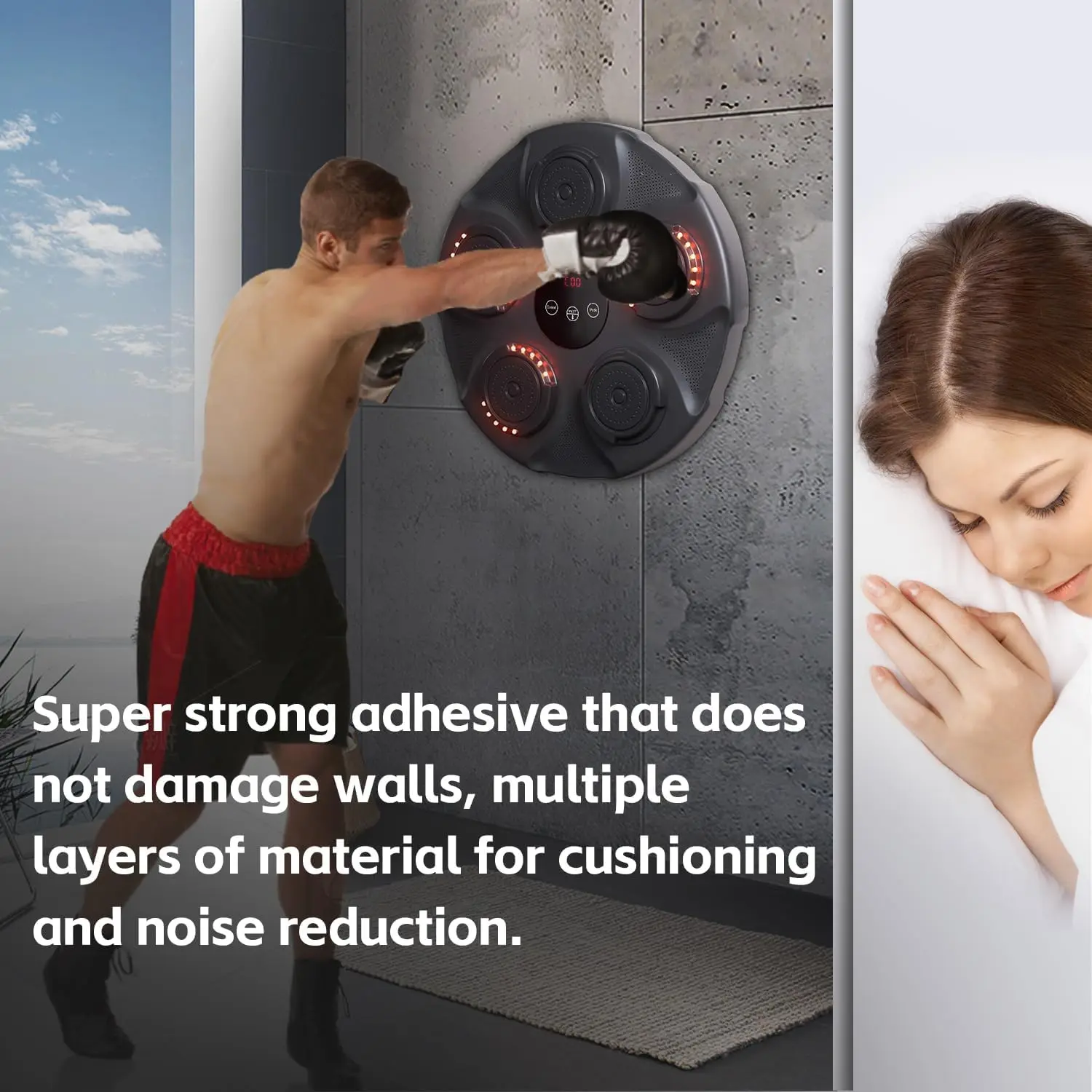 YUNPAO High Quality New Design Wall-Mounted Indoor Music Box Intelligent Rechargeable Bluetooth LED Lighted for Kids with Adults