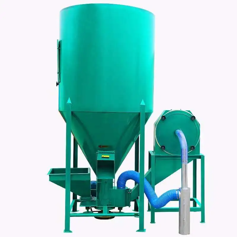 Automatic feed pulverizing and mixing machine hammer type pulverizing material