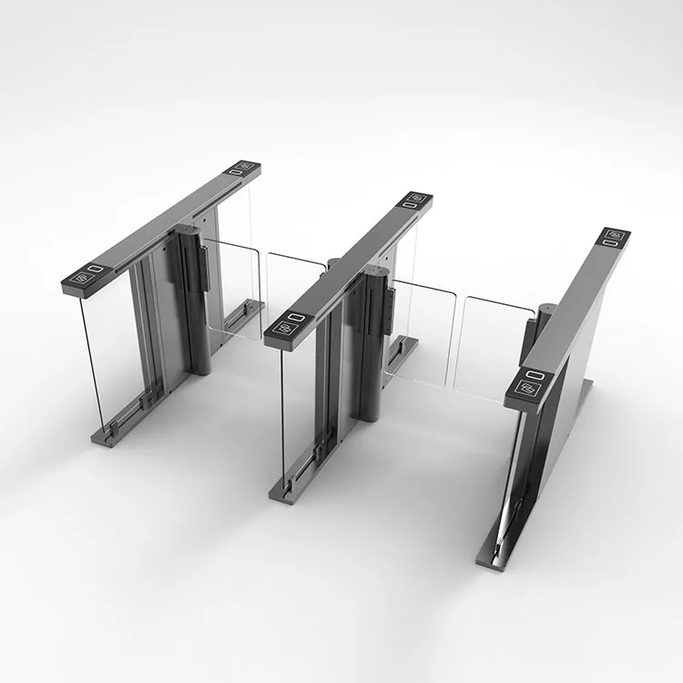 Access Control System Speed Gate Swing Arm Turnstile  with Qr Code Reader Automatic Retractable Gates