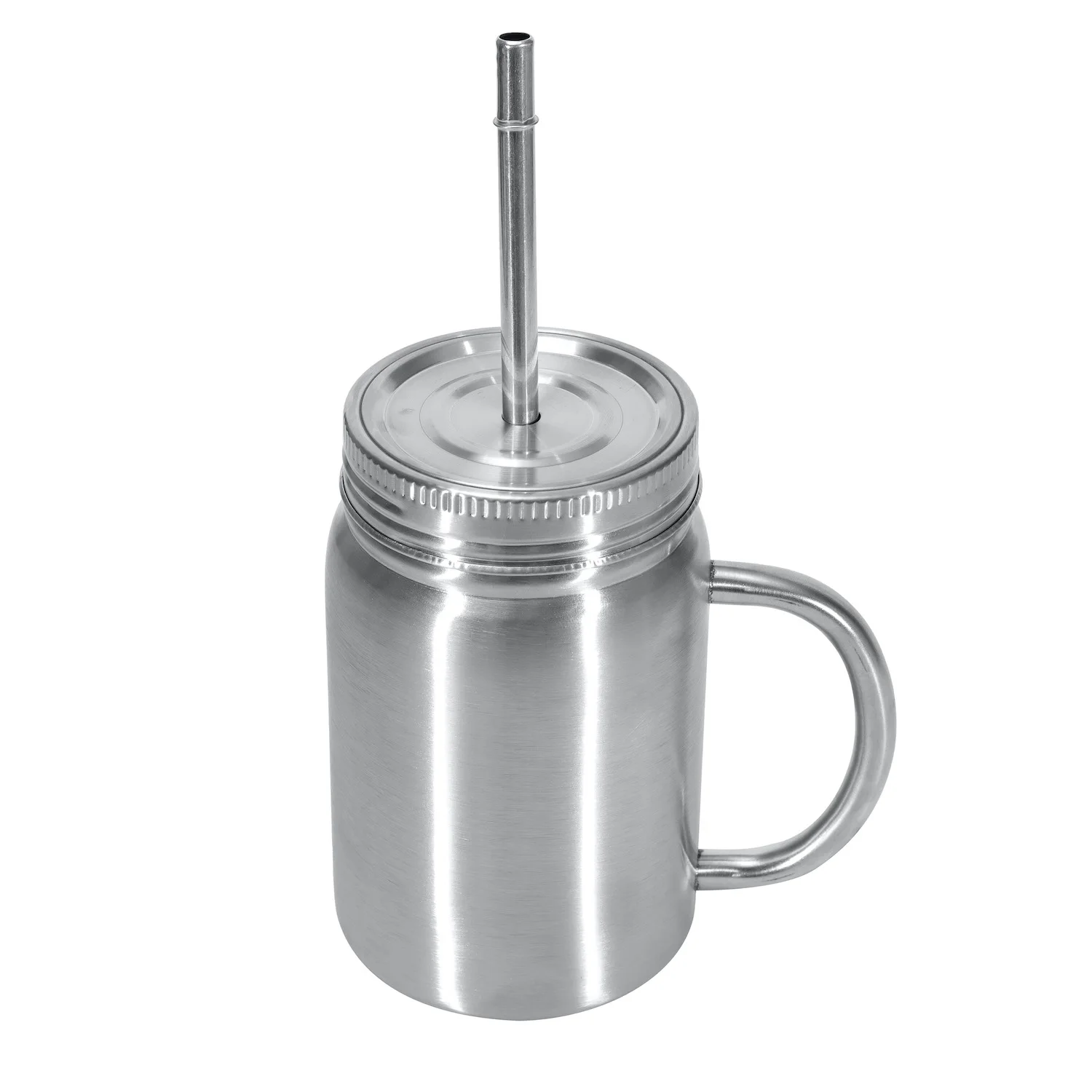 Double Wall Vacuum Insulated Wide Mouth Mason Jar Kitchen Accessories Storage Bottles & Jars Stainless Steel Travel 500ml 17oz