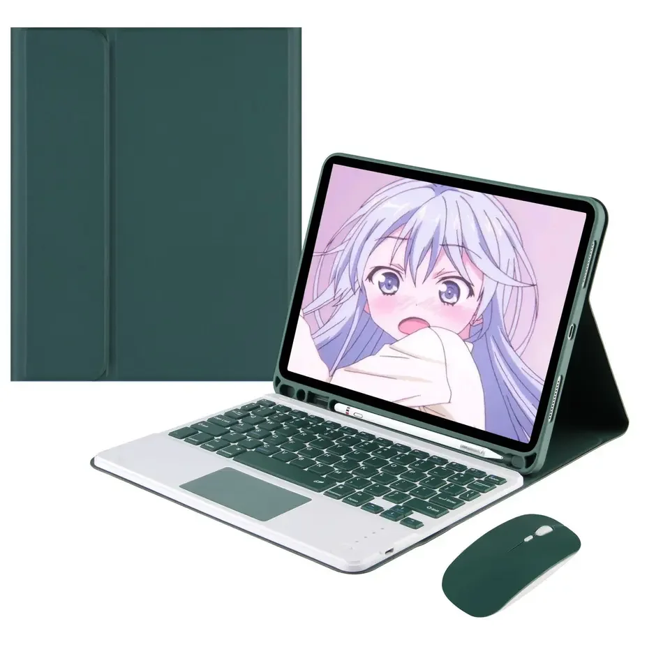Trackpad Wireless Tablet Keyboard Case Cover With Pencil Holder For iPad 7th Gen 10.2  ipad air 5th generation  pro11 iPad 10th