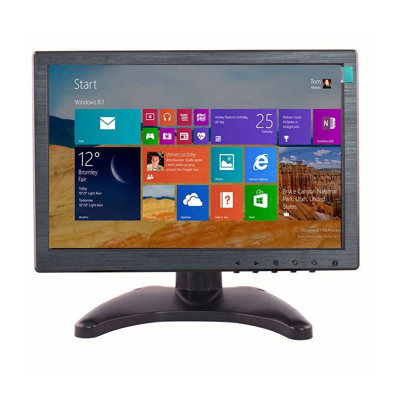 
ZHIXIANDA VGA Cable 1920*1200 TFT LCD IPS Monitor 10.1 inch CCTV Security Monitor 