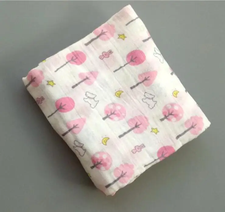 Wholesale Custom Printed Super Soft 2/4/6 Layers 100% Organic Cotton Bamboo Newborns Wrap Set Baby Muslin Swaddle Blanket
