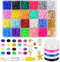 Shangjie OEM DIY seed acrylic beads kit crystal beads sets polymer Clay alphabet beads for jewelry making