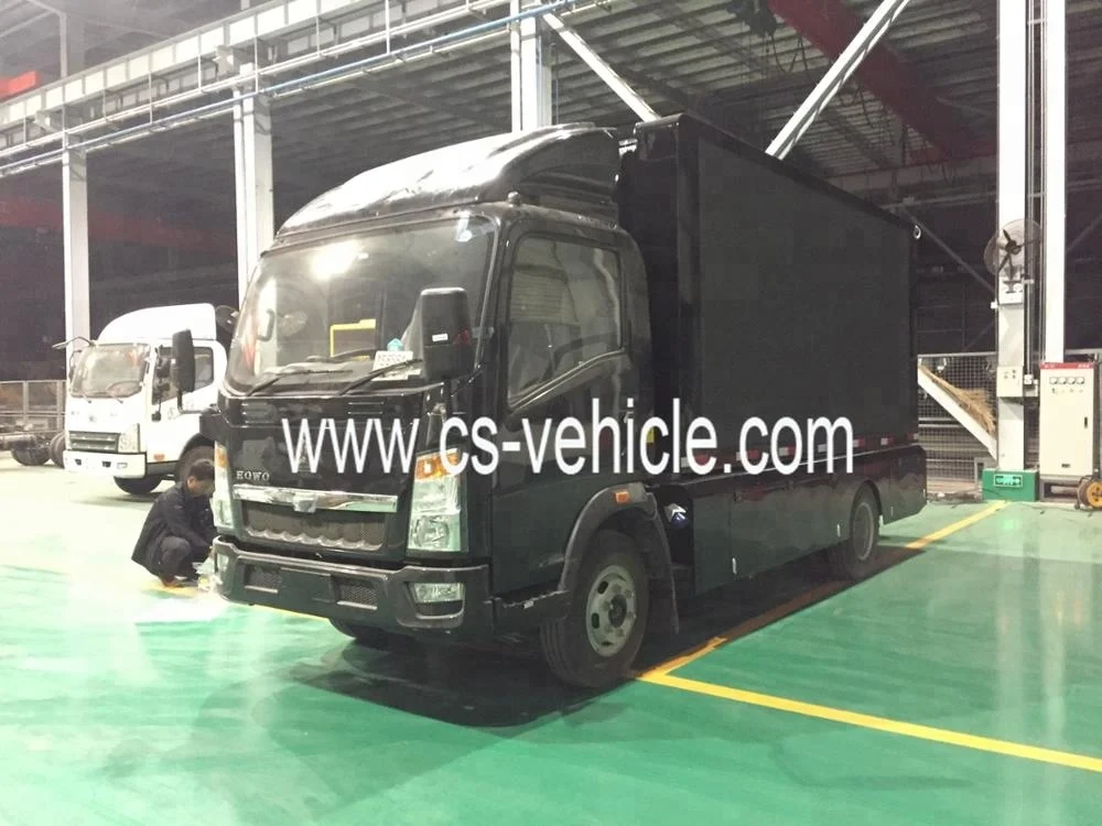 Sinotruk HOWO 4*2 116HP P6 LED light truck led advertisement truck led mobile advertising trucks for sale