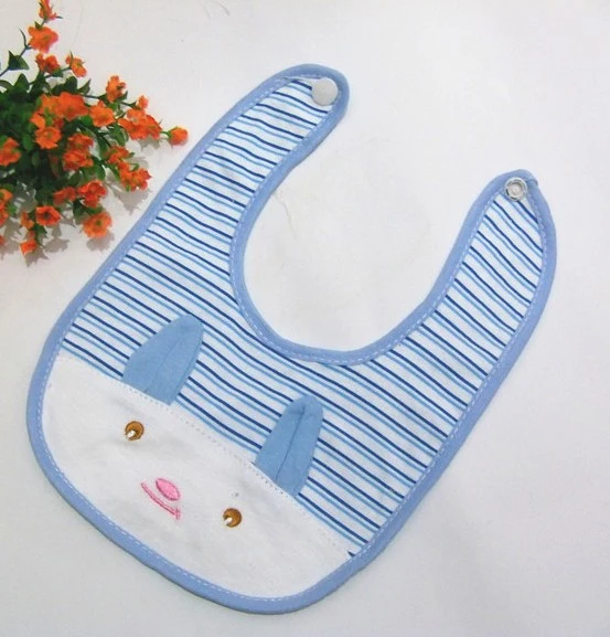 Factory wholesale 100% cotton terry towel fabric cute high-quality baby bib