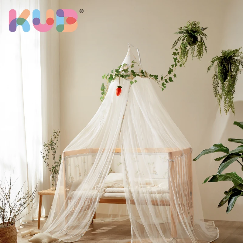 KUB Full Coverage Baby Mosquito Net Breathable Crib Netting Bed Curtains Canopy for Baby Kids Bedroom Decor