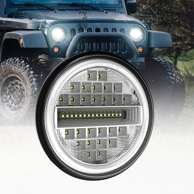 Manufacturer Bright Car Led Headlight Bulbs Modified Cars Led Light 7 Inch Round Led Headlamp