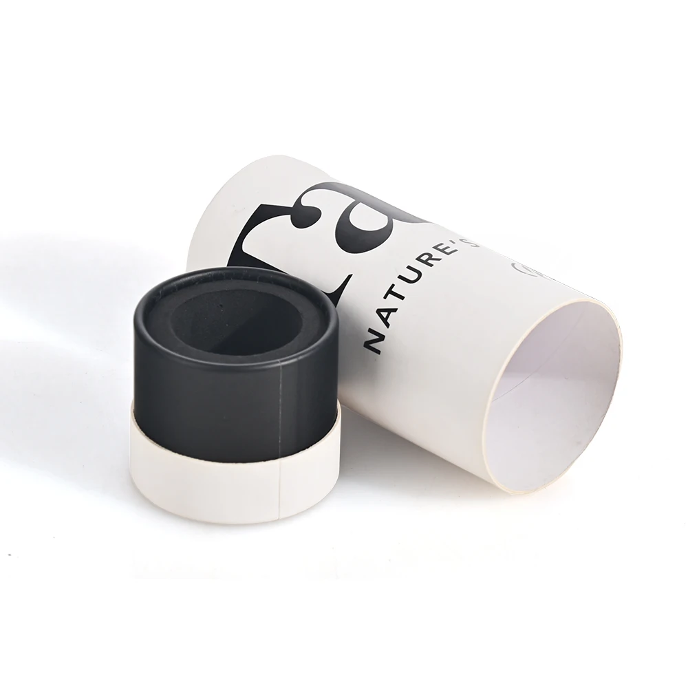 Recyclable Handmade Coffrets Cadeaux Cosmetic Cylinder Tube Cardboard Luxury Perfume Gift Boxes With Foam Insert