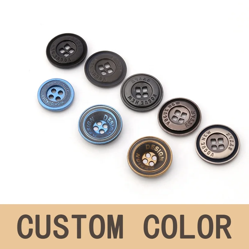 High Quality Custom Manufacture 4 holes metal button for clothing