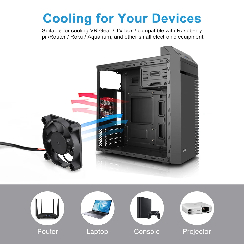 Gdstime GDA5010 50 мм 50*50*10 (5 см) USB DC 5V гидравлический подшипник мощный небольших охлаждающих процессорный кулер генераторная установка вентилятора