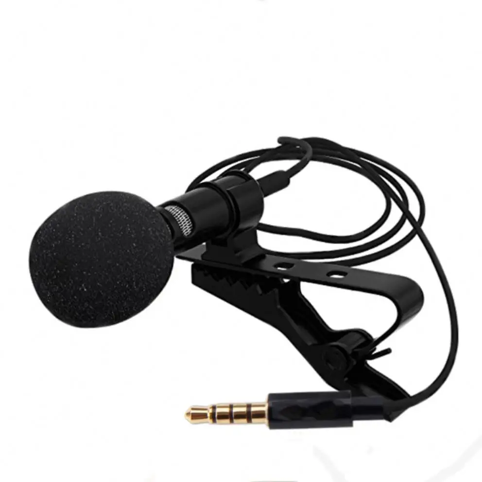 K102 Portable External 3.5mm Hands-Free Mini Wired Collar Clip Lapel Lavalier mini Microphone Cell Phone Laptop Tablet Recording