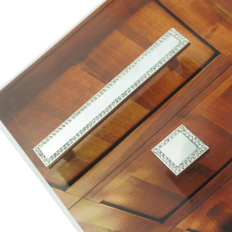 European Style Furniture Accessory Cabinet Handle Knobs Door Knob Handle Crystal Modern Entrance Wardrobe Zinc Acrylic 30mm