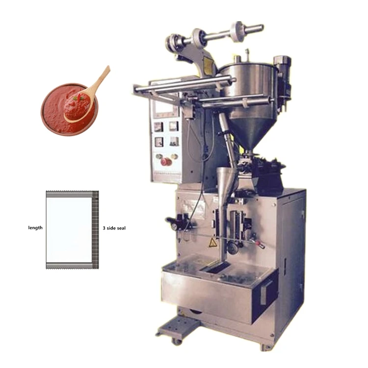 3 sides seal automatic paste packing machine for honey shampoo cream ketchup tomato sauce 30ml 50ml 100ml