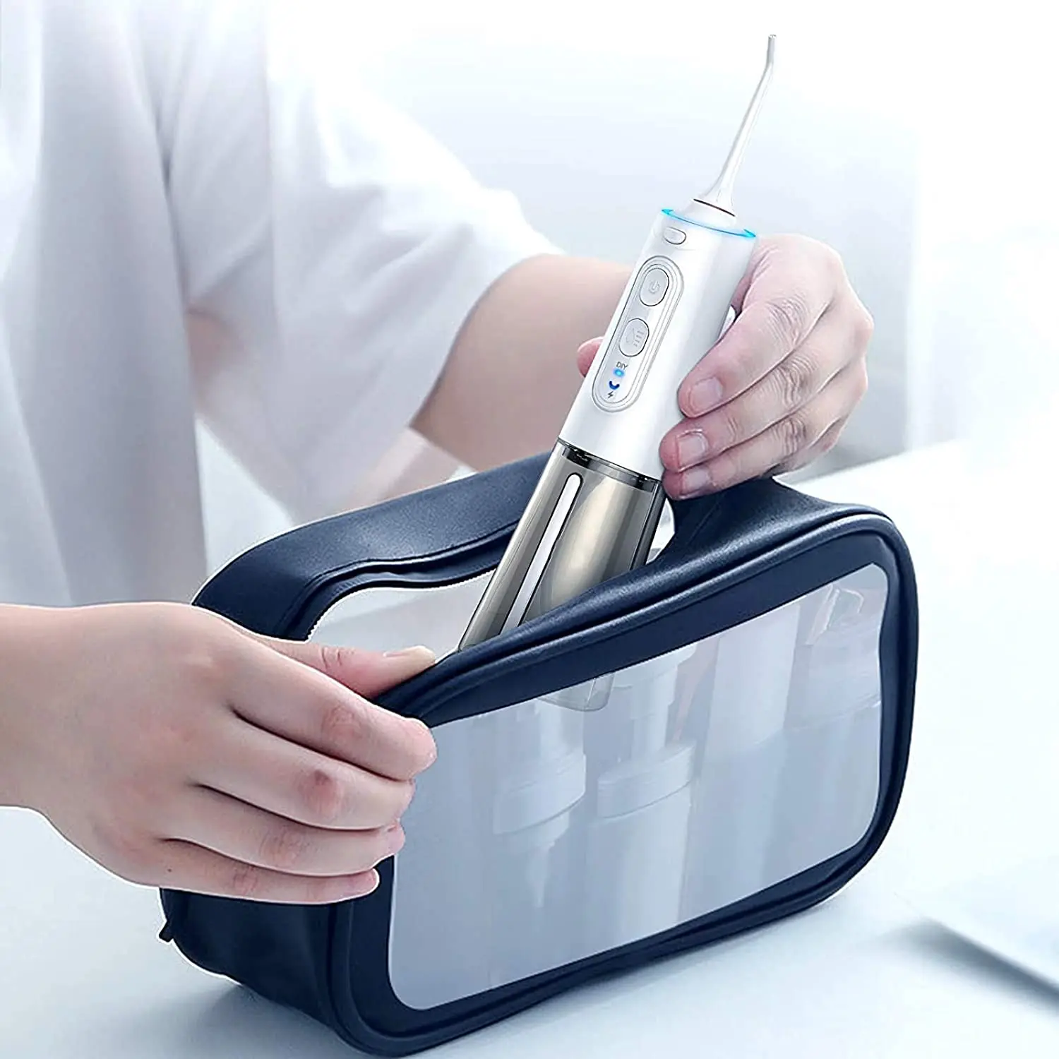  Unifeel беспроводной импульсный водонепроницаемый зубной очиститель зубов струя воды Flosser с 250 мл резервуаром