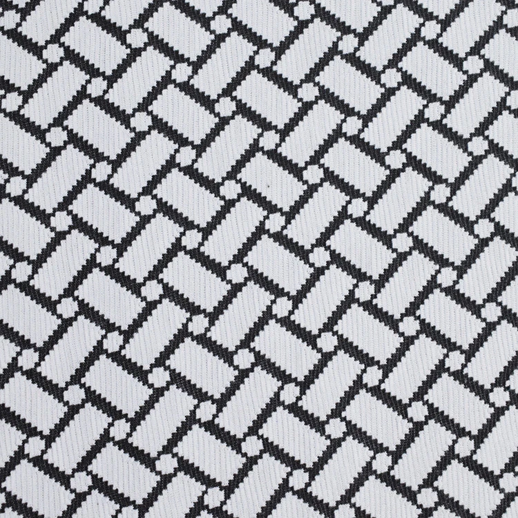 Manufacturer Wholesale Black And White Striped Jacquard Yarn dyed Thick Satin fabric