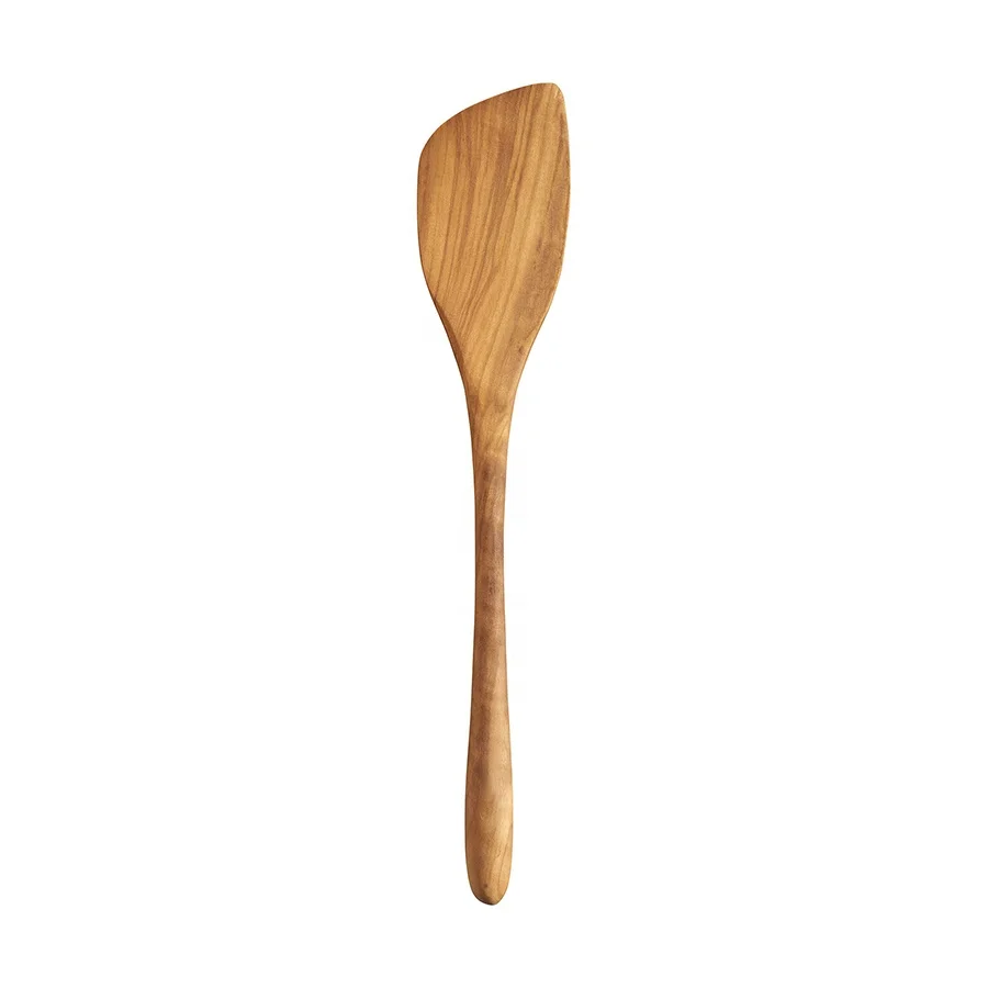 Wholesale custom olive wood cooking utensils turner wooden kitchen spatula