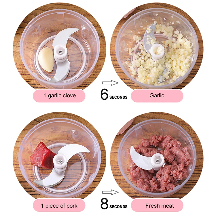 USB Rechargeable Portable Mini Food Processor Spice Chili Garlic Baby Food Grinder Mixer