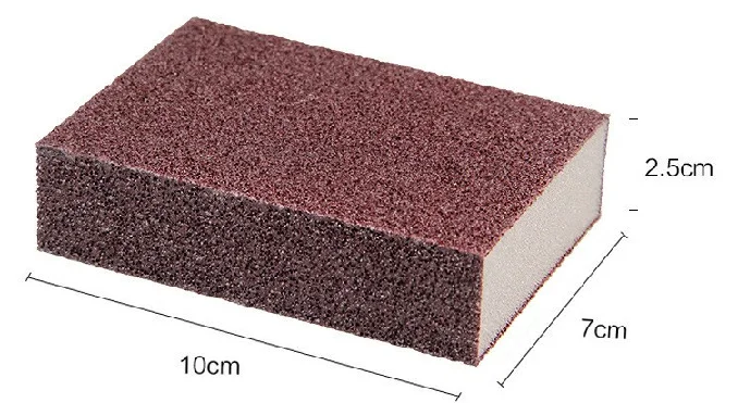 multi-function cleaning products Aluminum Oxide Abrasive Sand Sponge Sanding Block for kitchen cleaning