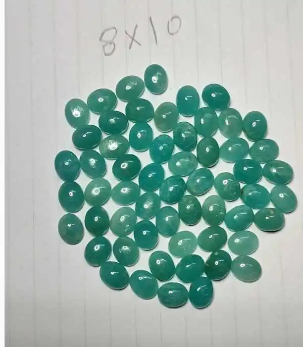 100% Natural Green Amazonite Cabochon Top Quality Amazonite Gemstone for Jewelry Making Loose Gemstone Exclusive Handmade Stone