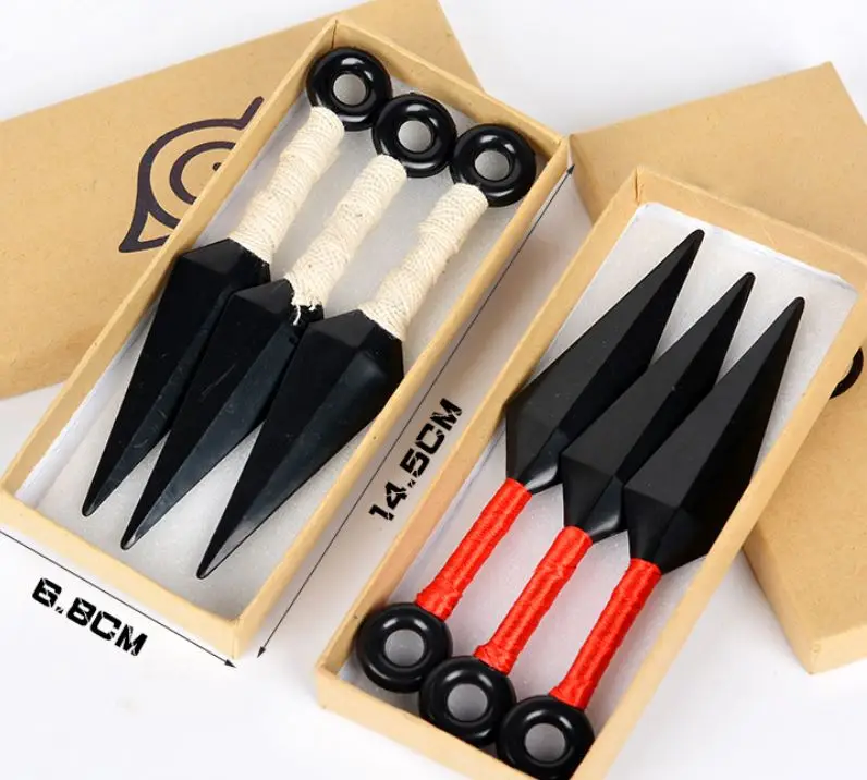 Ninja Tools ABS Weapon Metal Kunai Prop Leaf Village Shinobi Toy Cosplay Weapon Sword Figure Toys Model