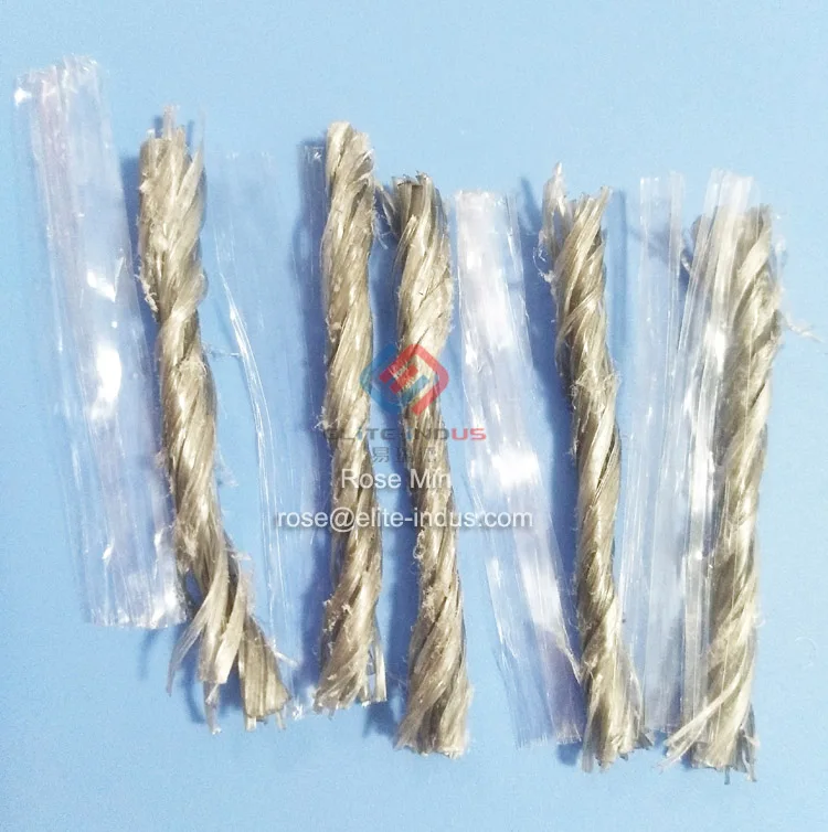 
 Ударопрочный синтетический полипропилен макроволокно гибрид скрученный или бетон  