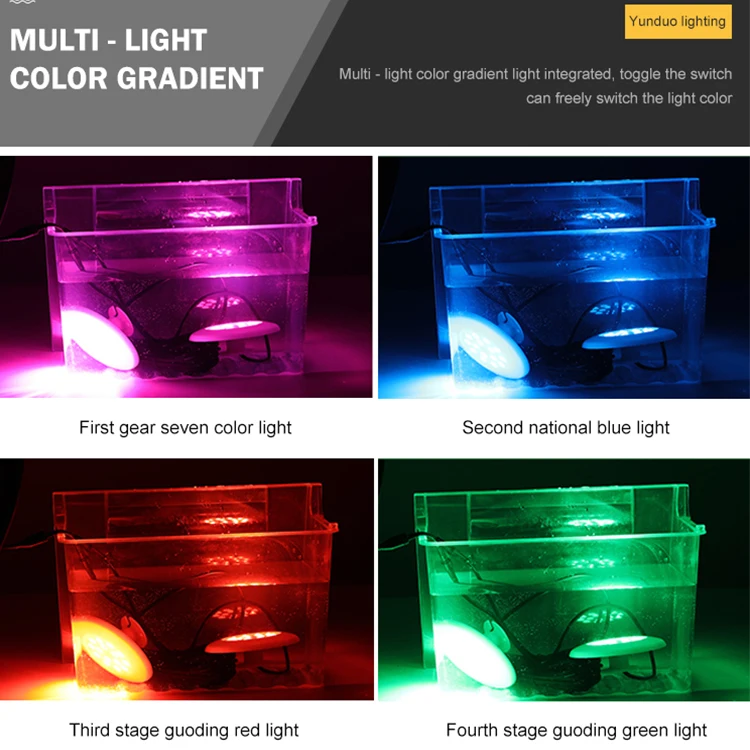  Наружный пейзаж плавательный бассейн фонтан водонепроницаемый ip65 rgb 3 Вт Солнечный светодиодный подводный