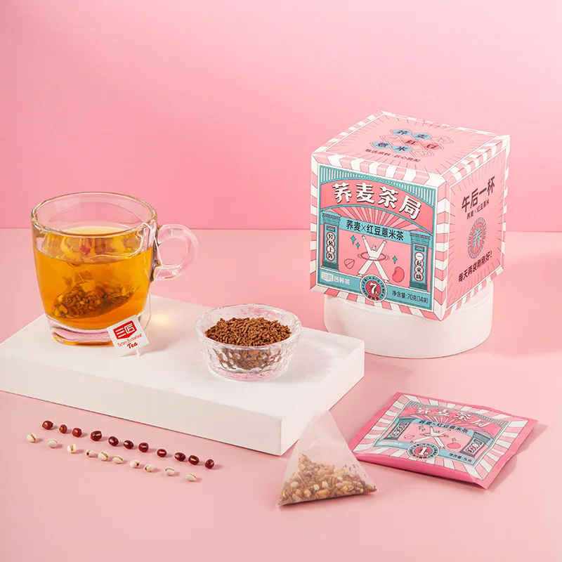 
14 days red bean coix seed tartary buckwheat herbal flavor tea for woman and beauty 
