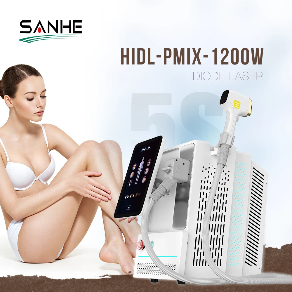 1200W High Power 808 nm Diode Laser With USA imported Laser Bar Professional Portable Diode Laser Hair Removal Machine
