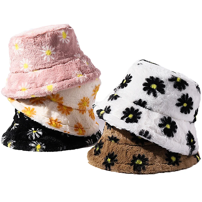 New Autumn Winter Unisex Furry Lady Thicken Flat Top Cap Unisex Men Panama Outdoor Fisherman Hat Caps Winter Warm Hat For Women