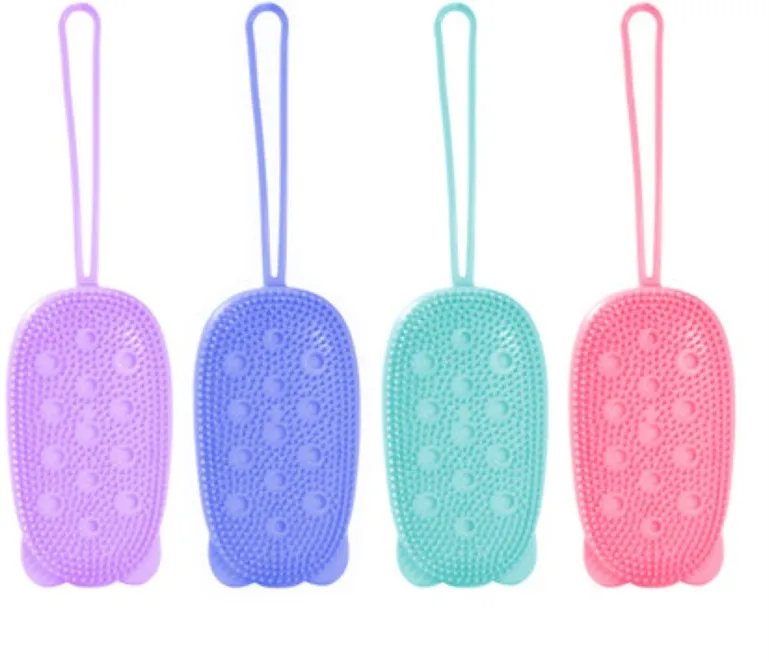 
NEW HOT Silicone Bath Brush Body Scrubber Bath Anti Cellulite Shower Brush Ultra Soft Silicone baby body brush 