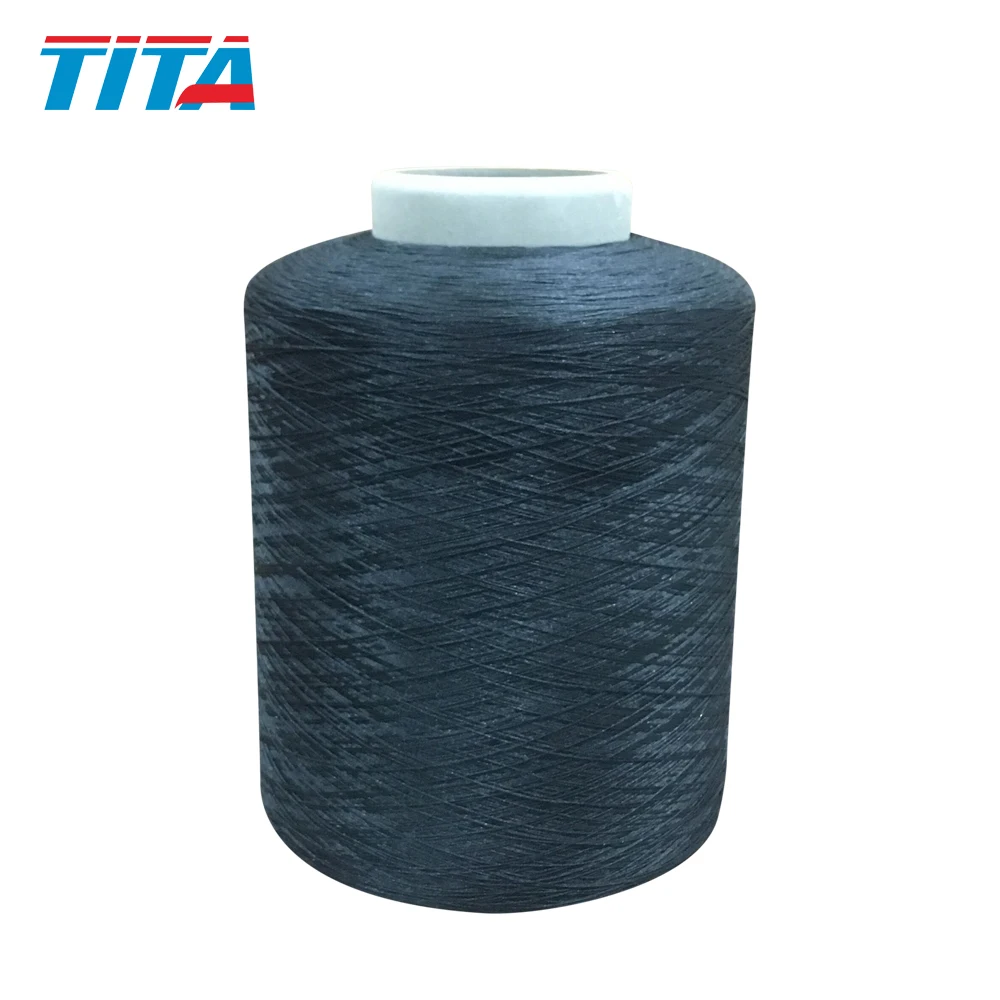 Заводская Оптовая Пряжа DTY 75D/36F 120tpm полутусклый 100% полиэстер скрученная пряжа для плетения необработанный белый