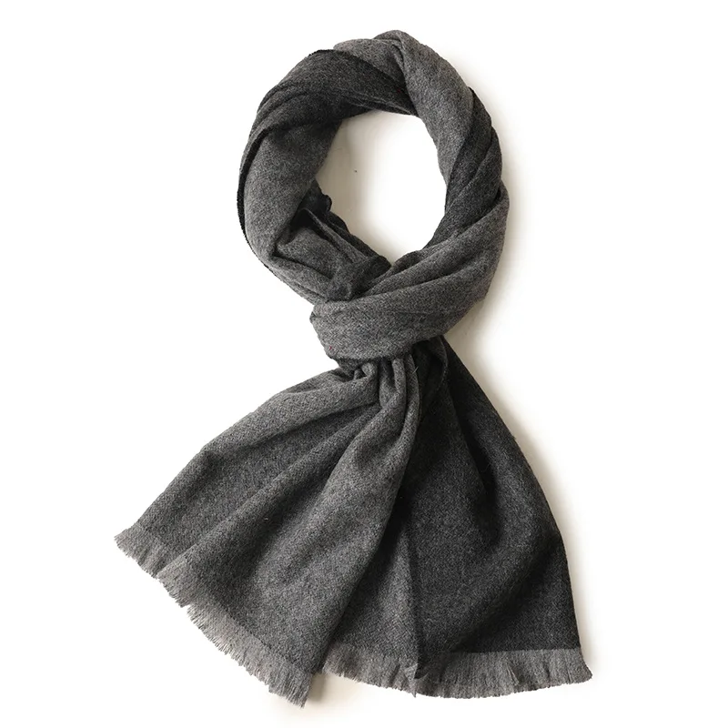 2021 Inner Mongolia Autumn and Winter New Women Double-sided Soild Two-color  Neck Pashmina Cashmere Scarf Factory Wholesale