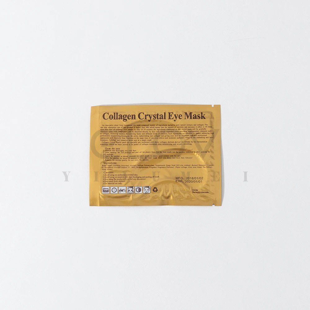 Hot selling Skin care Vitamin E collagen gel eye mask gold eye patch crystal under eye mask