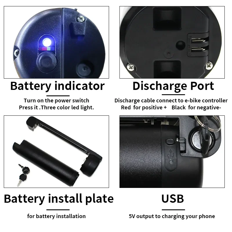 Новый дизайн Противоугонная бутылка для воды E-Bike 36V 5ah 7ah 10ah перезаряжаемая литиевая