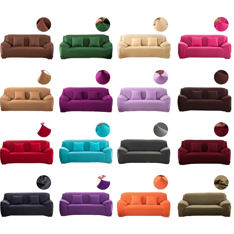 Solid Corner L Shape Sofa Covers Elastica Material Sofa Skin Protector Stretch Couch Slipcovers Chaselong Cover