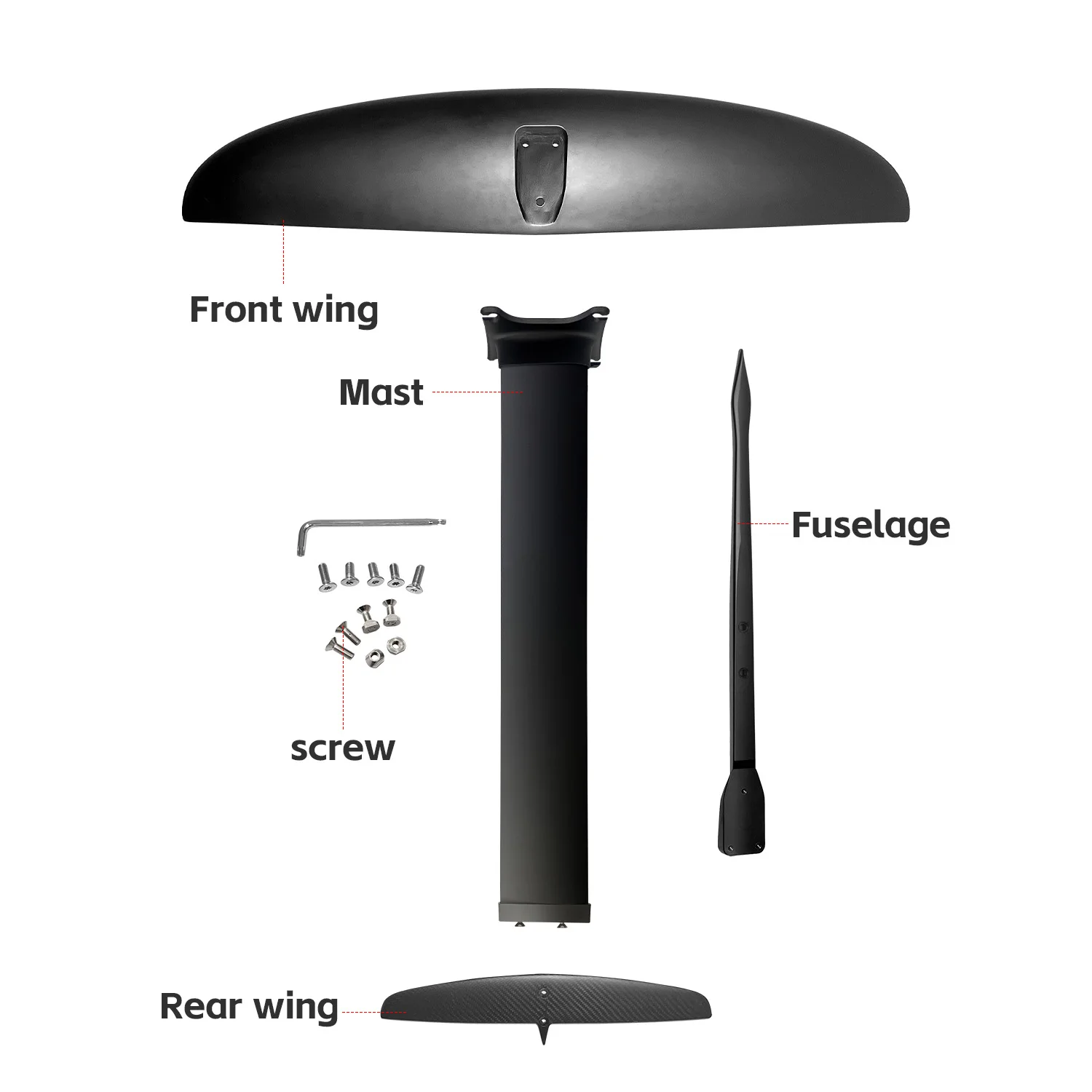 2024 New Kitesurfing Hydrofoil Carbon Fiber Kite Board Foil SUP Hydrofoil GY890  wind sail Surf Wing  For Men pump foiling