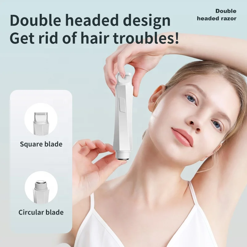 Usb Rechargeable Women Epilator 2 In 1 Electric Portable Hair Removal Tool Rotary Shaver Body Face Leg Bikini Lip Depilator