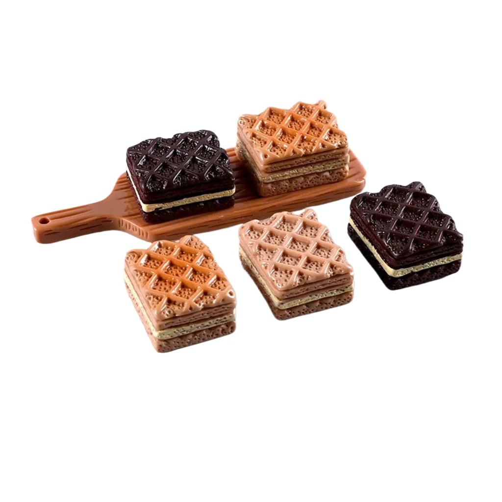 caiwei simulation food play resin wafer diy refrigerator sticker Japanese doll house miniature accessories