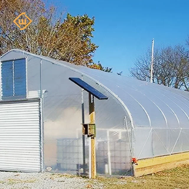 Hot-dip galvanized steel frame dome tunnel single-span greenhouse