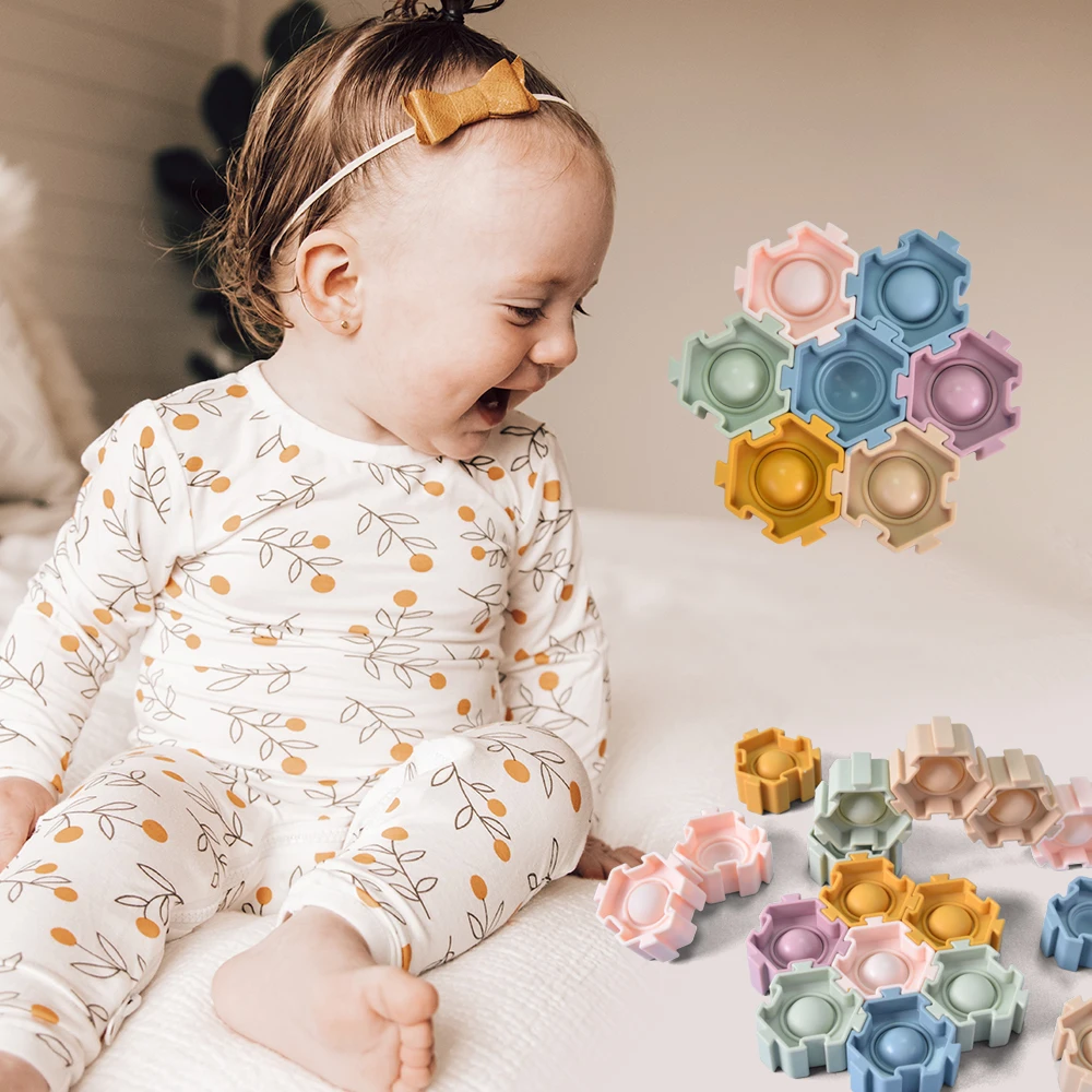 Wholesale Hot Stress Relief Pop Up Bubble Fidget Sensory Toy Push Pop Popper Custom DIY Shape Bubble Push Pop Kids Fidget Toy