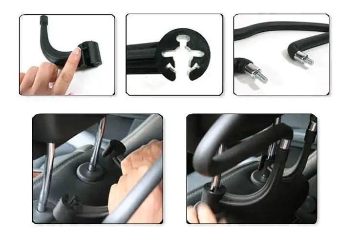 Car Clothes Hanger Car Seat Back Pu Stainless Steel Clothes Hanger Car Suit Hanger For Clothes