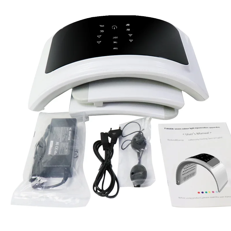 2024 7 Color Led Face Light Therapy Facial Mask Machine