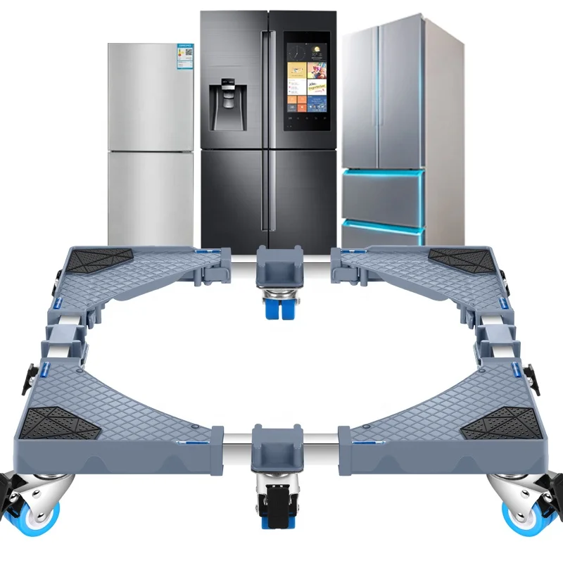 Регулируемая подставка для холодильника, подвижная подставка для холодильника с колесами
