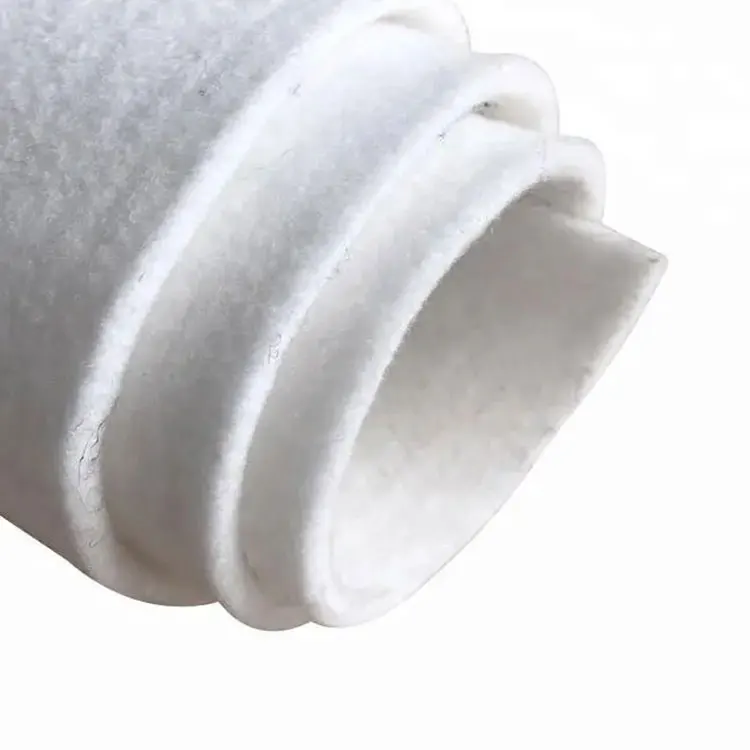 Factory Best selling non woven needle pouched geotextile scrap fabric for drainage road construction